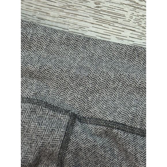 Lululemon Herringbone 28” High Rise Leggings 8 Black Gray Thick Material - Picture 5 of 6